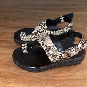Snake skin sandals